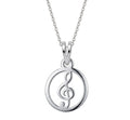 Clave sol en círculo - dije en plata 925
