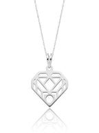 Corazón diamante - dije en plata 925