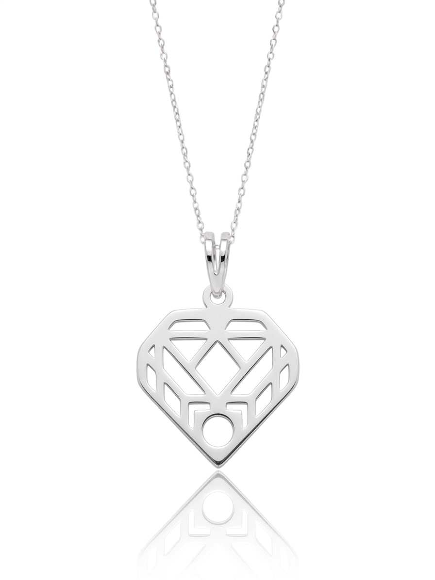 Corazón diamante - dije en plata 925