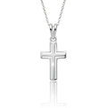 Cruz calada grande - dije en plata 925