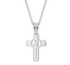 Cruz virgen grande - dije en plata 925