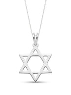 Estrella david sin aro - dije en plata 925