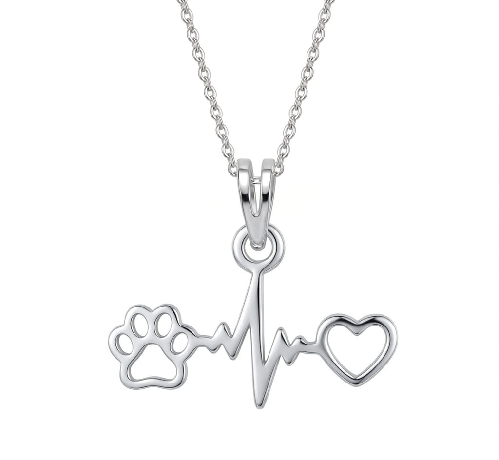 Línea de la vida con huella - dije en plata 925