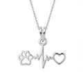 Línea de la vida con huella - dije en plata 925