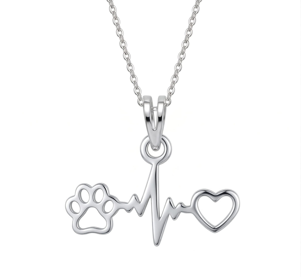 Línea de la vida con huella - dije en plata 925