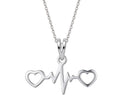 Línea de la vida con corazón - dije en plata 925