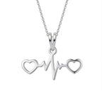 Línea de la vida con corazón - dije en plata 925