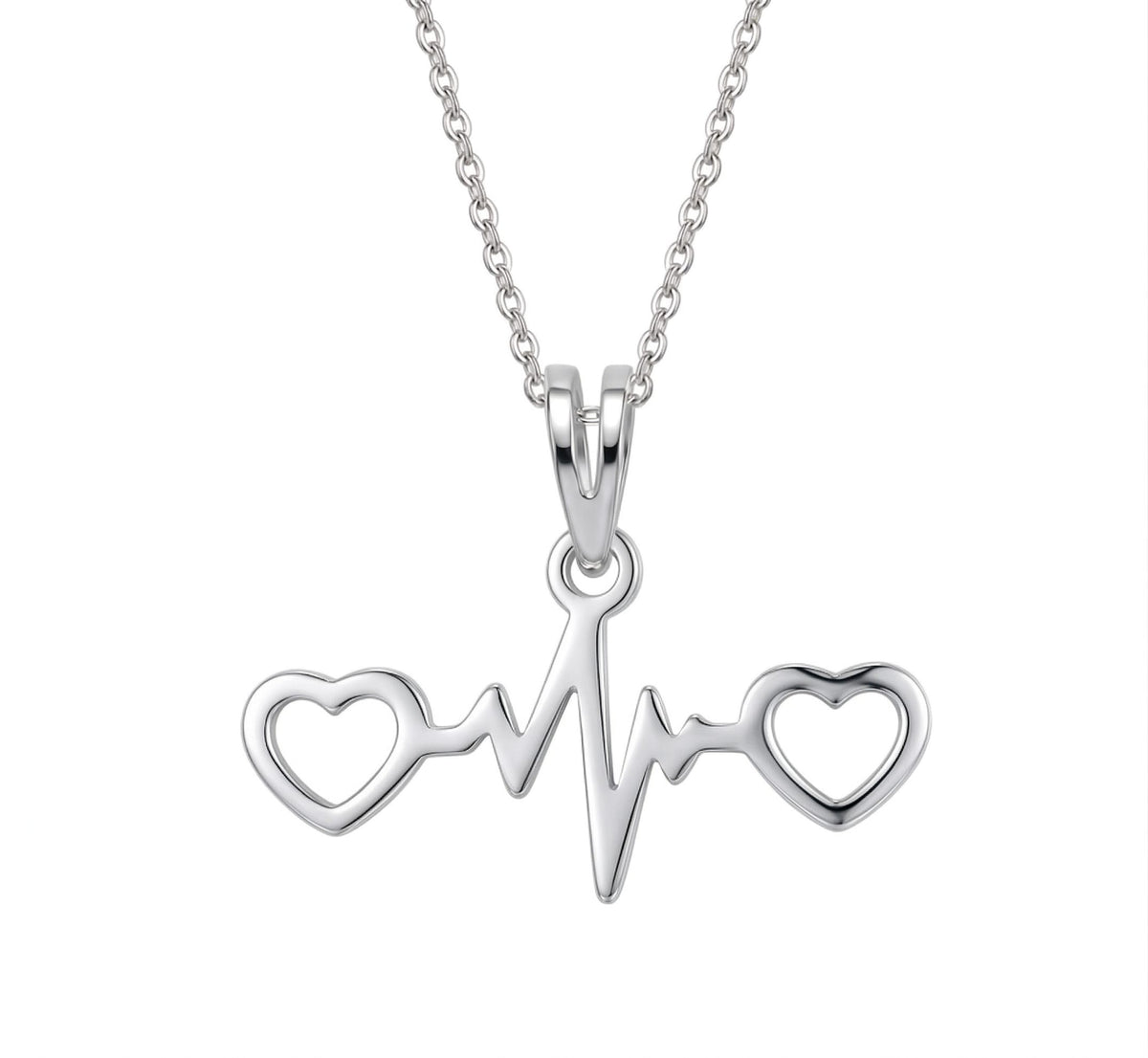 Línea de la vida con corazón - dije en plata 925