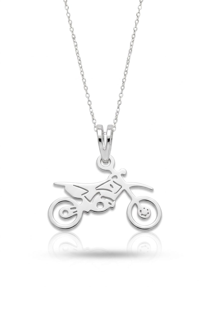 Motocicleta - dije en plata 925
