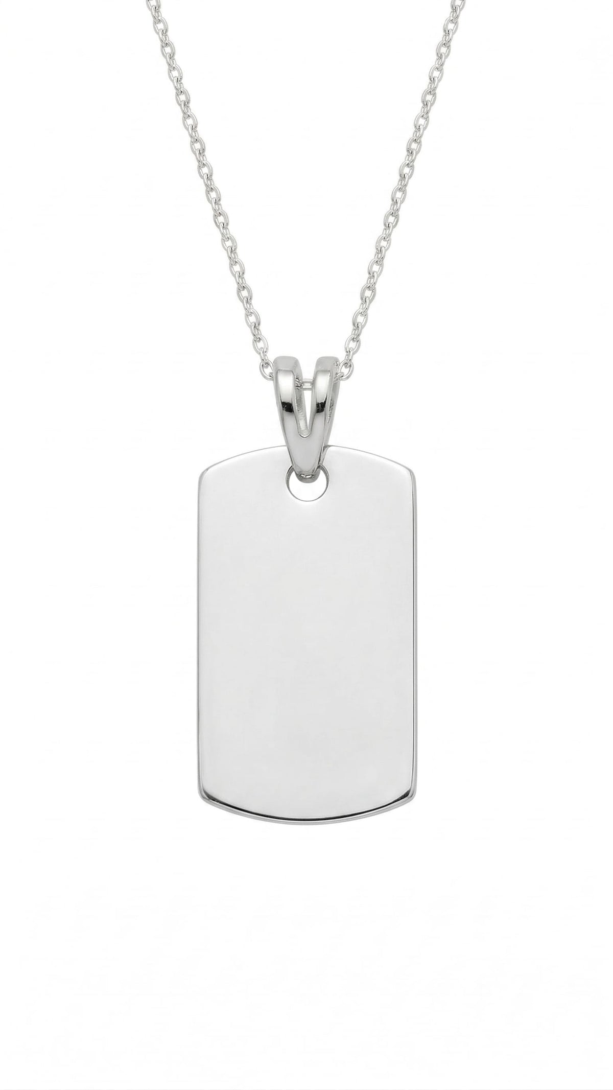 Placa militar grande - dije en plata 925