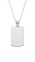 Placa militar pequeña - dije en plata 925