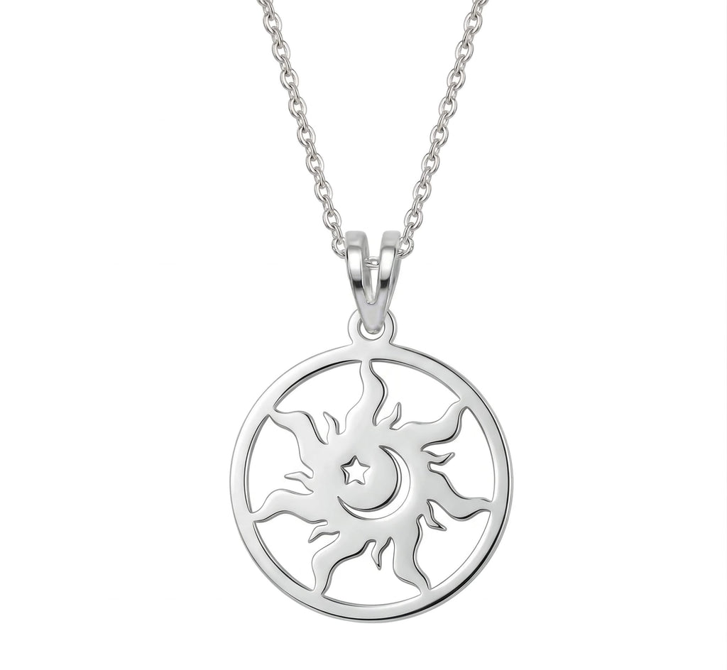 Sol luna y estrella - dije en plata 925