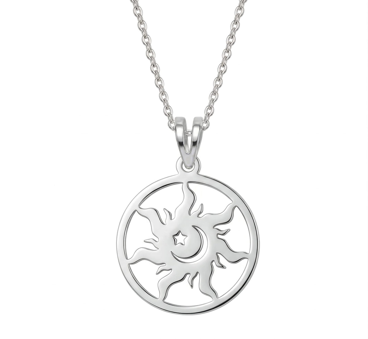 Sol luna y estrella - dije en plata 925