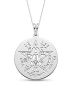 Tetragrama mediano - dije en plata 925
