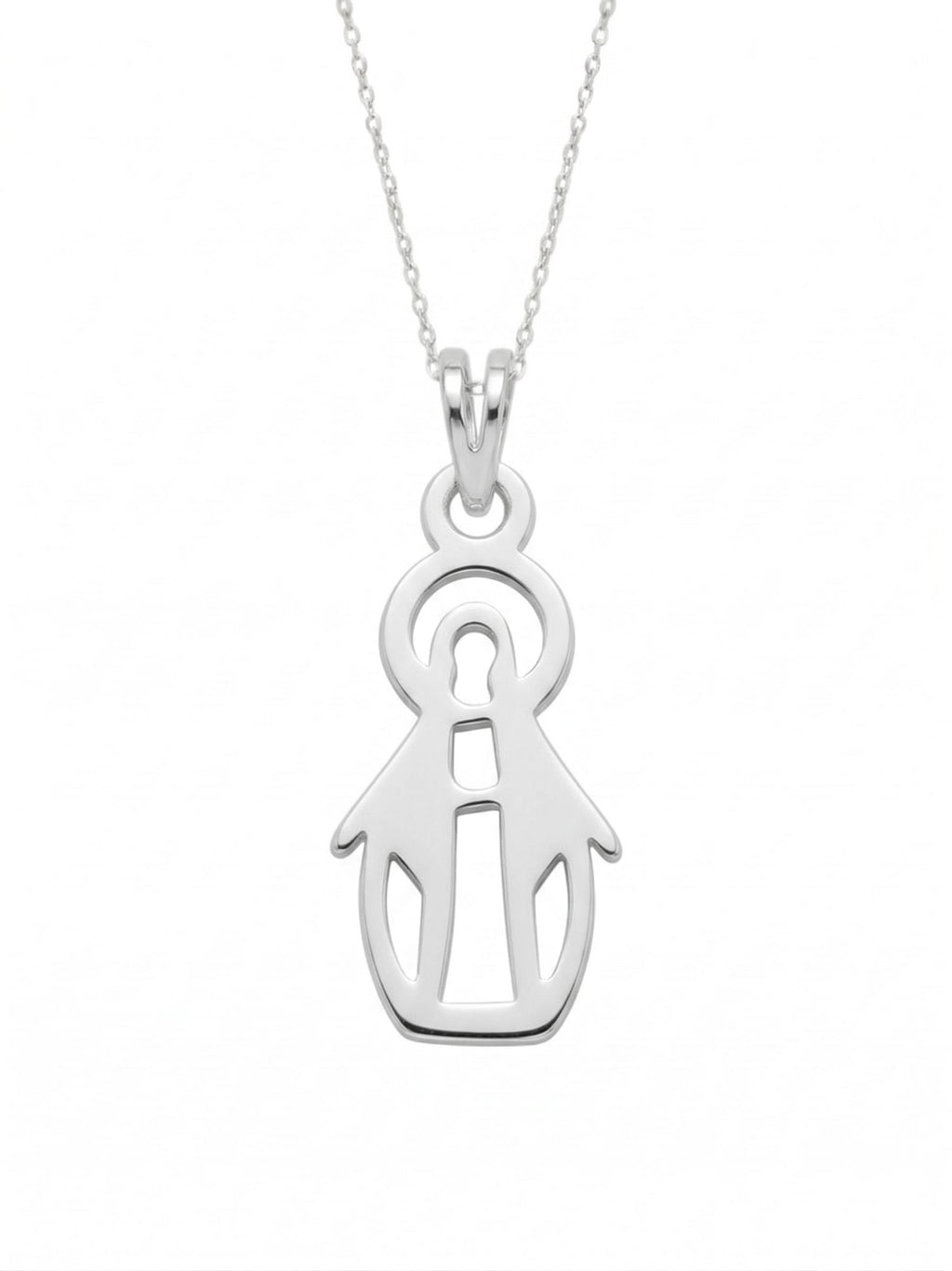 Virgen calada - dije en plata 925