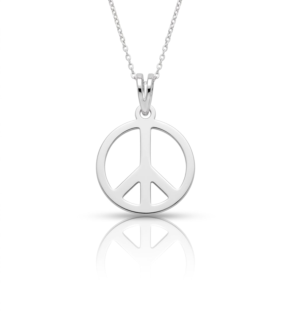 Símbolo de paz - dije en plata 925