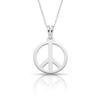 Símbolo de paz - dije en plata 925