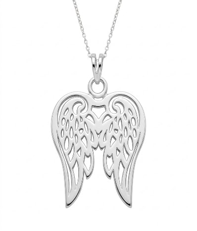 Alas de ángel doble - dije en plata 925