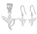 Juego colibrí - plata 925