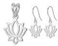 Juego flor de loto - plata 925