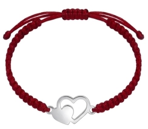 Manilla corazón doble - plata 925