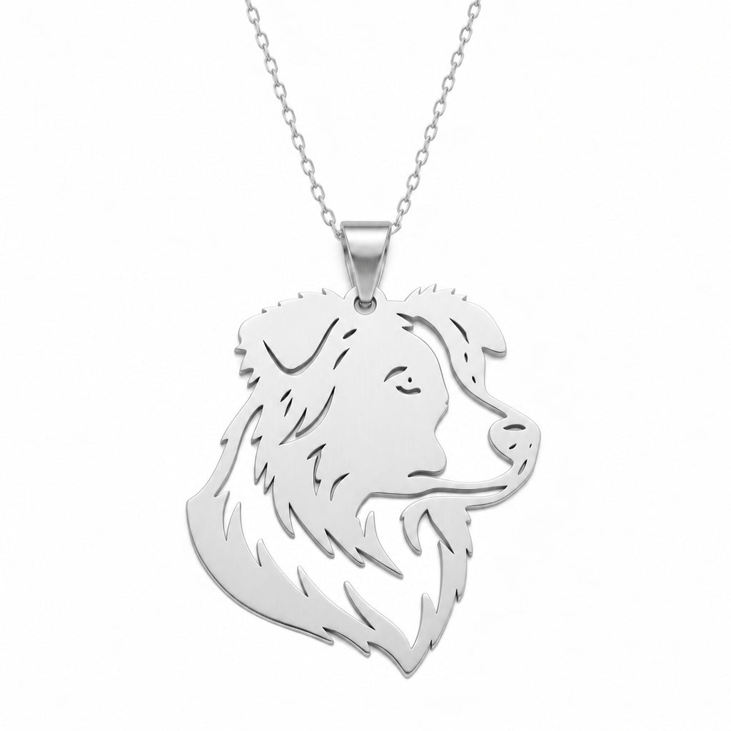 Border collie - dije en plata 925