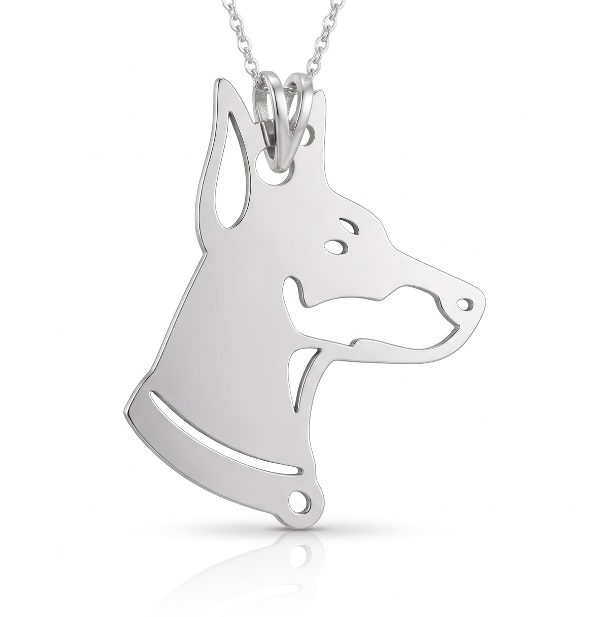 Doberman - dije en plata 925