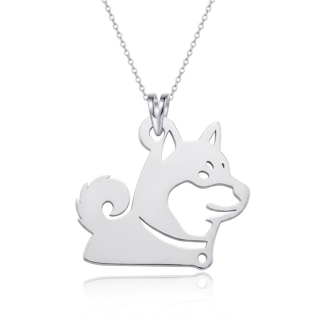 Shiba inu - dije en plata 925
