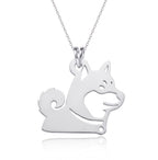 Shiba inu - dije en plata 925