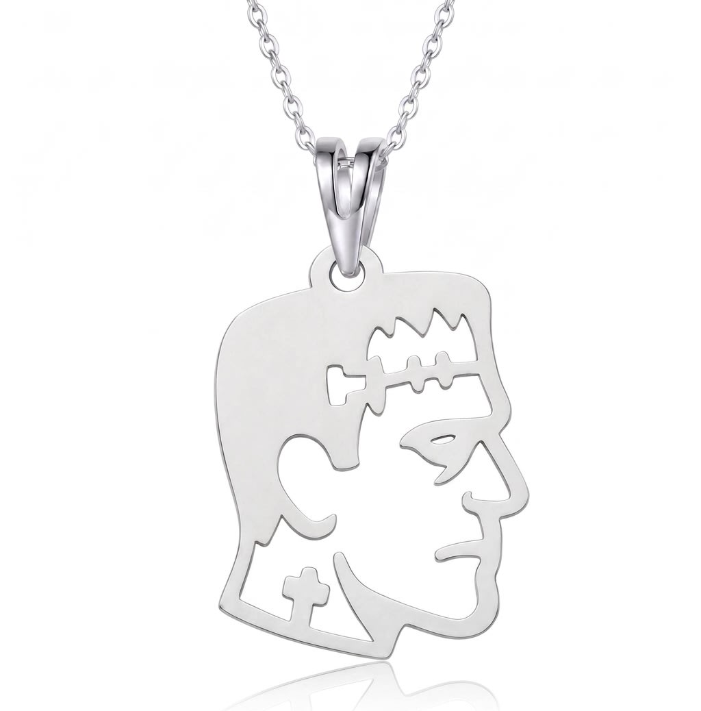 Frankenstein perfil - dije en plata 925