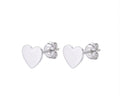 Topo corazón macizo - topos en plata 925