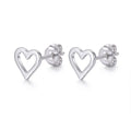 Topo corazón perforado - topos en plata 925