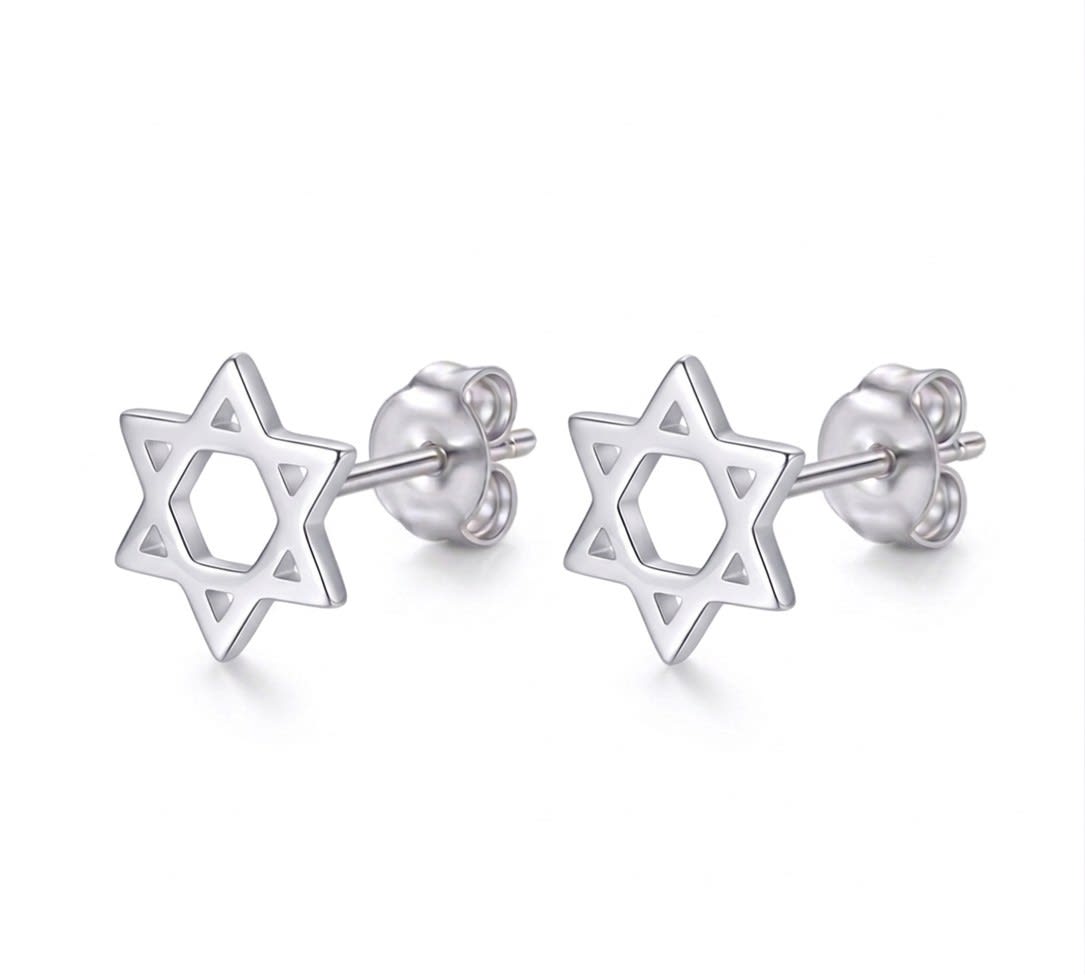 Topo estrella de David - topos en plata 925