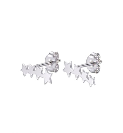 Topo 4 estrellas - topos en plata 925