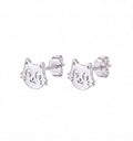 Topo cara de gatico - topos en plata 925